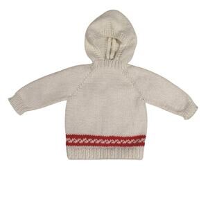 Vintage 3-6mo hooded knit back zipper Hoodie